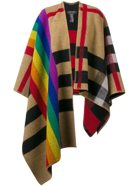burberry rainbow poncho replica